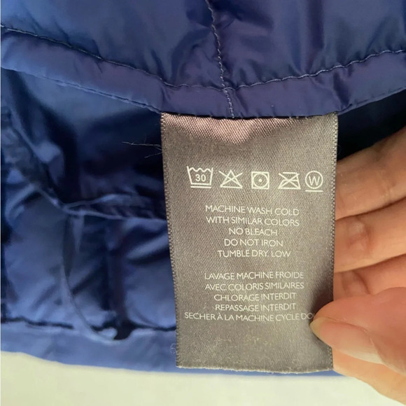 Slate + Stone down quilted puffy blue jacket  Sz L - Picture 9 of 14